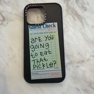 Casetify Black Phone Case with Pickle Receipt - iPhone 15 Pro Max